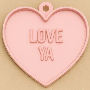 Vintage Hallmark Cookie Cutter – Pink Heart “LOVE YA”